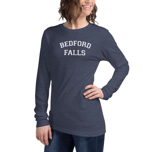 Bedford Falls Long Sleeve Tee (White Logo)