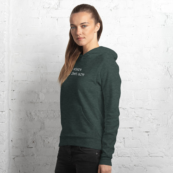 Be Where Your Feet Are Hoodie (Bella + Canvas)