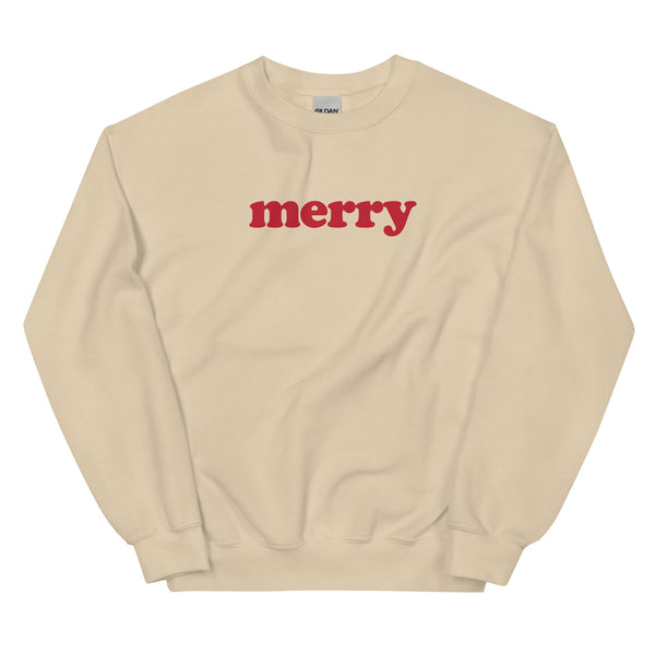 Merry Sweatshirt (Oatmeal & Grey)