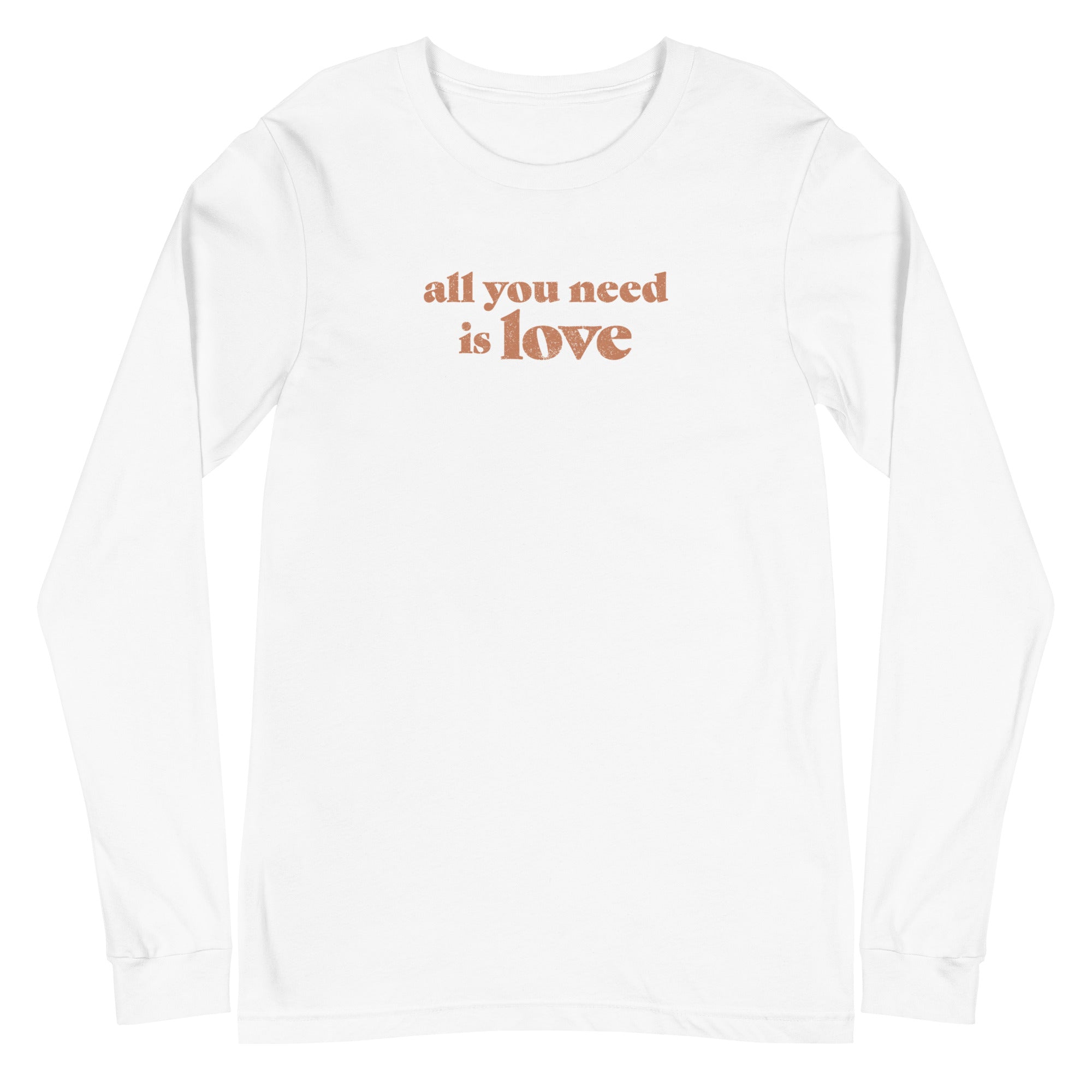 All You Need is Love White Long Sleeve Tee