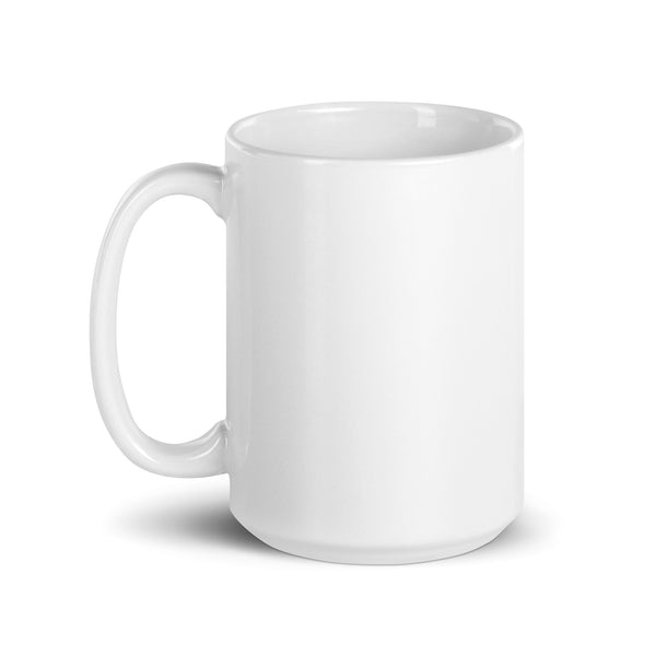 Hiding in the Closet with Coffee White Glossy Mug
